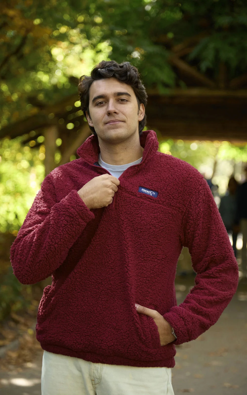 BURGUNDY POLAR FLEECE SWEATER – UNISEX