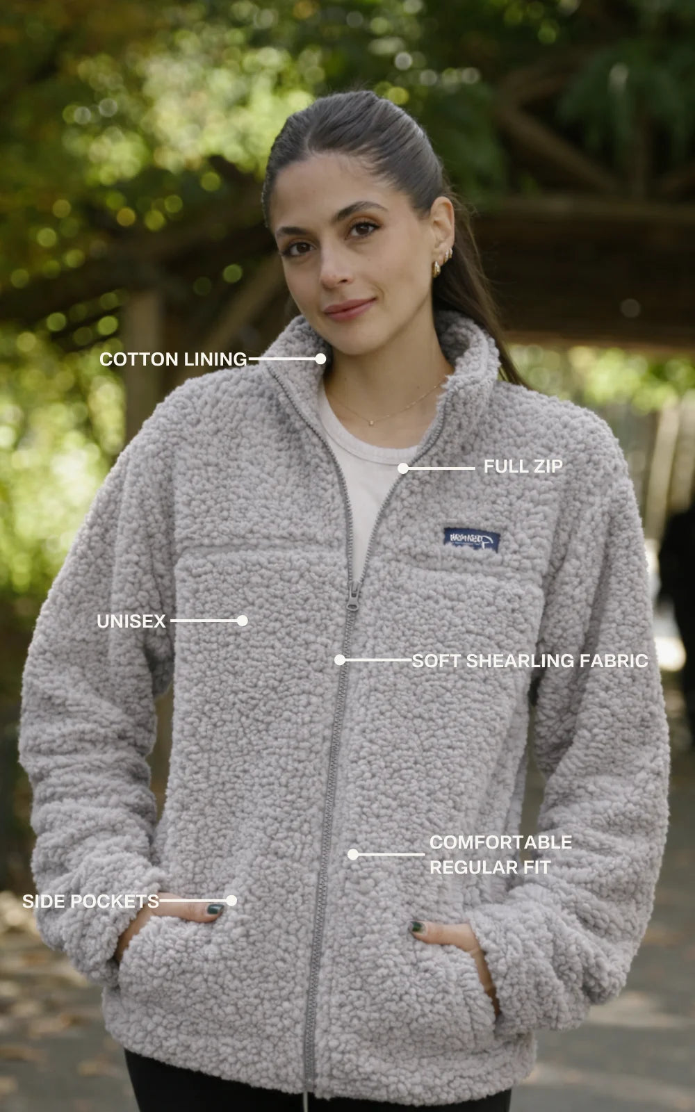 GREY POLAR FLEECE SWEATER – UNISEX