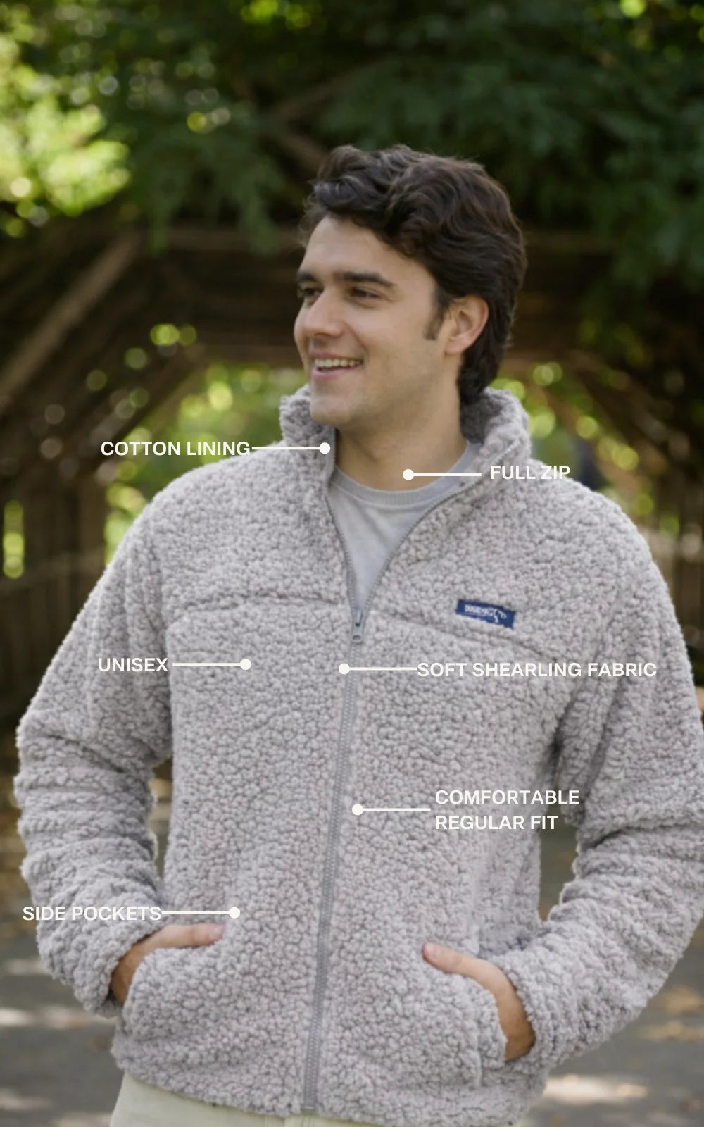 GREY POLAR FLEECE SWEATER – UNISEX