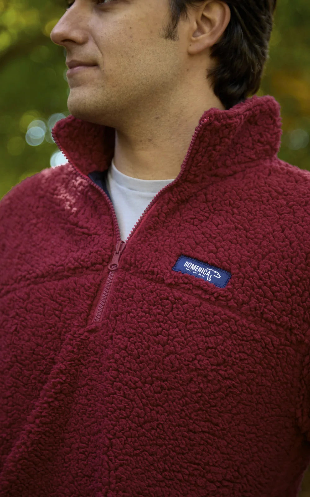 BURGUNDY POLAR FLEECE SWEATER – UNISEX