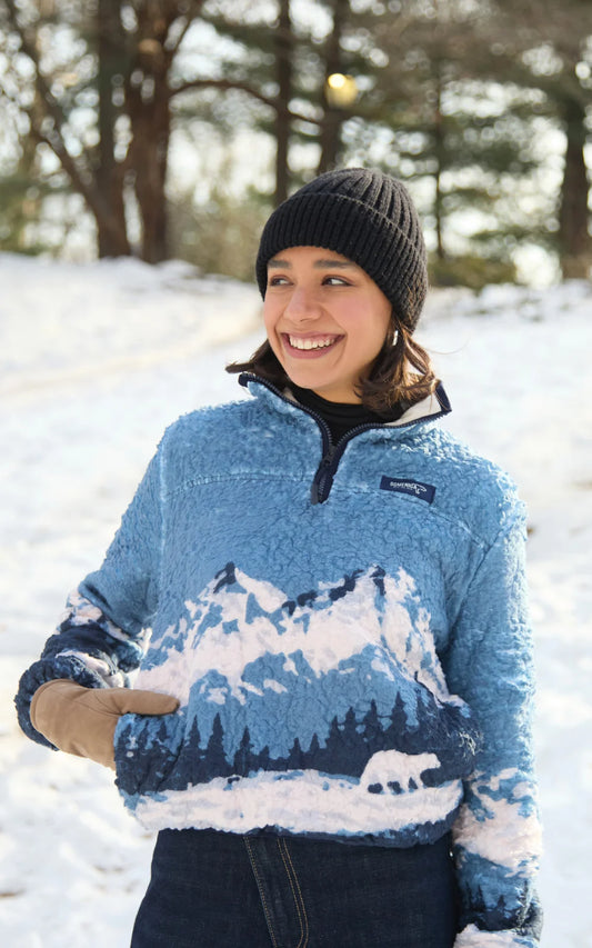 LIGHT BLUE POLAR FLEECE SWEATER – UNISEX (ILLUSTRATED)