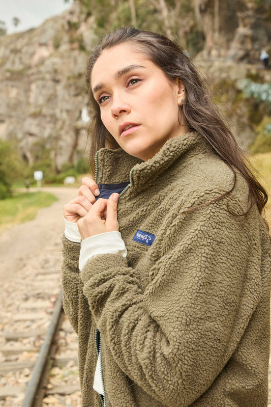 OLIVE GREEN POLAR FLEECE SWEATER – UNISEX