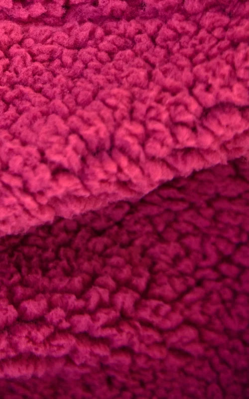 Half Zip High Pile Fleece - Burgundy