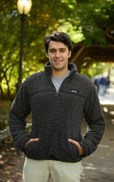 Half Zip High Pile Fleece - Dark grey