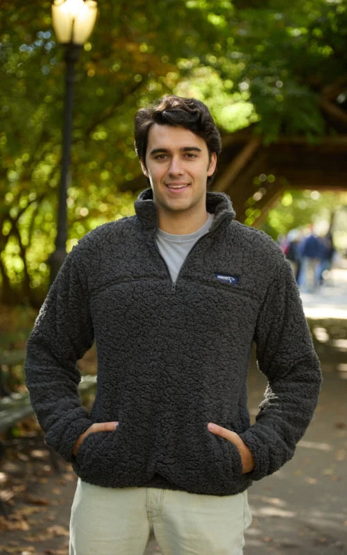 Half Zip High Pile Fleece - Dark grey