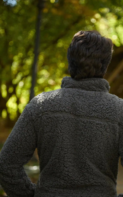 Half Zip High Pile Fleece - Dark grey