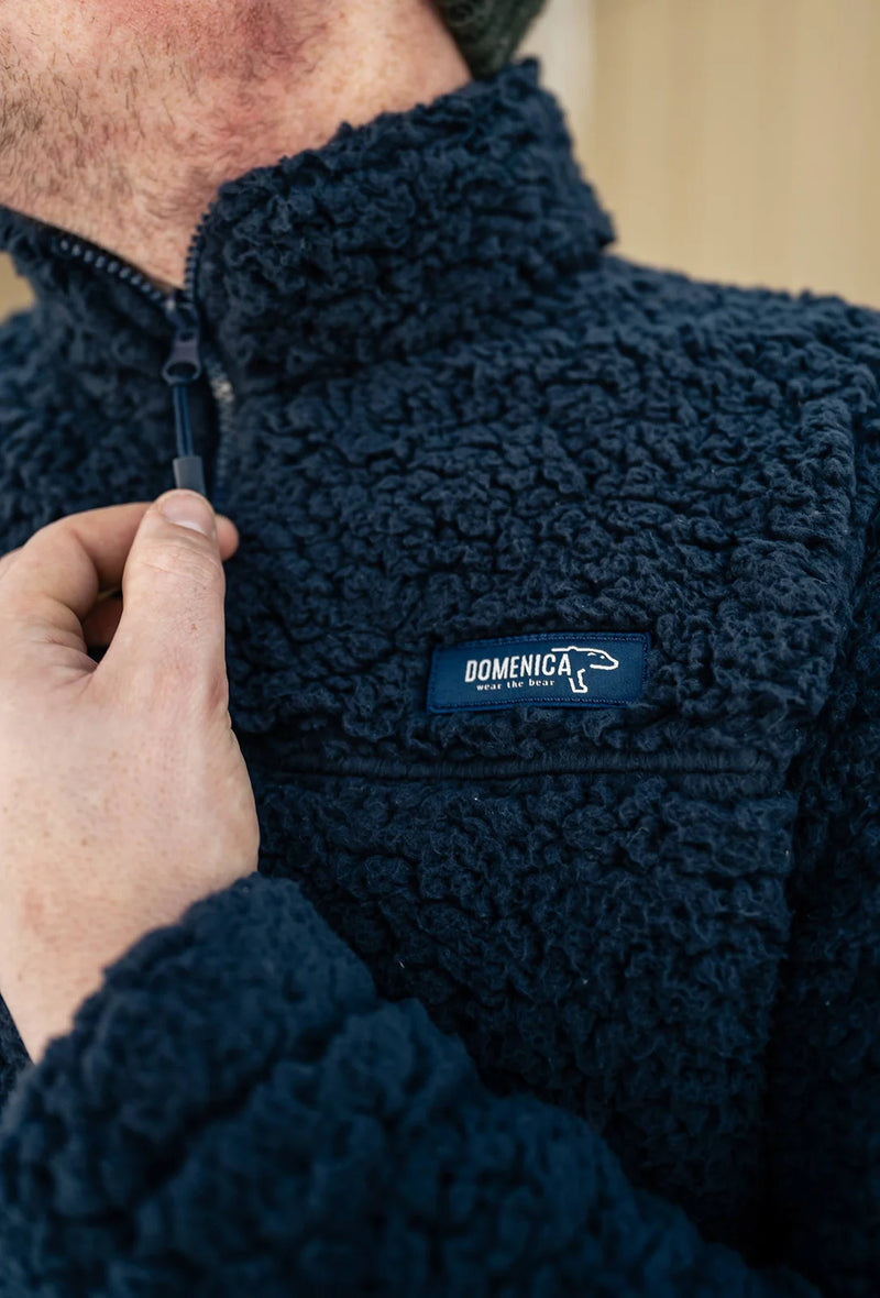 Half Zip High Pile Fleece - Navy Blue