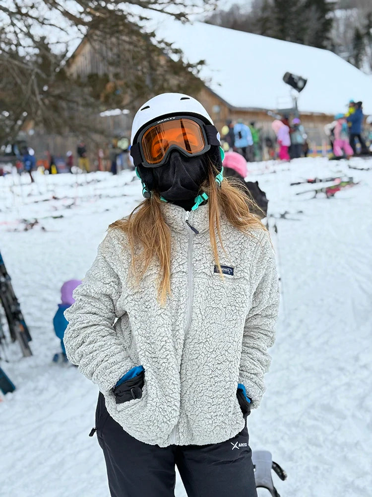 Full Zip High Pile Fleece - light grey