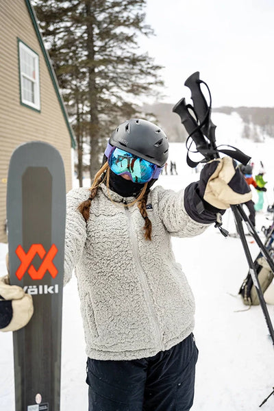 Full Zip High Pile Fleece - light grey